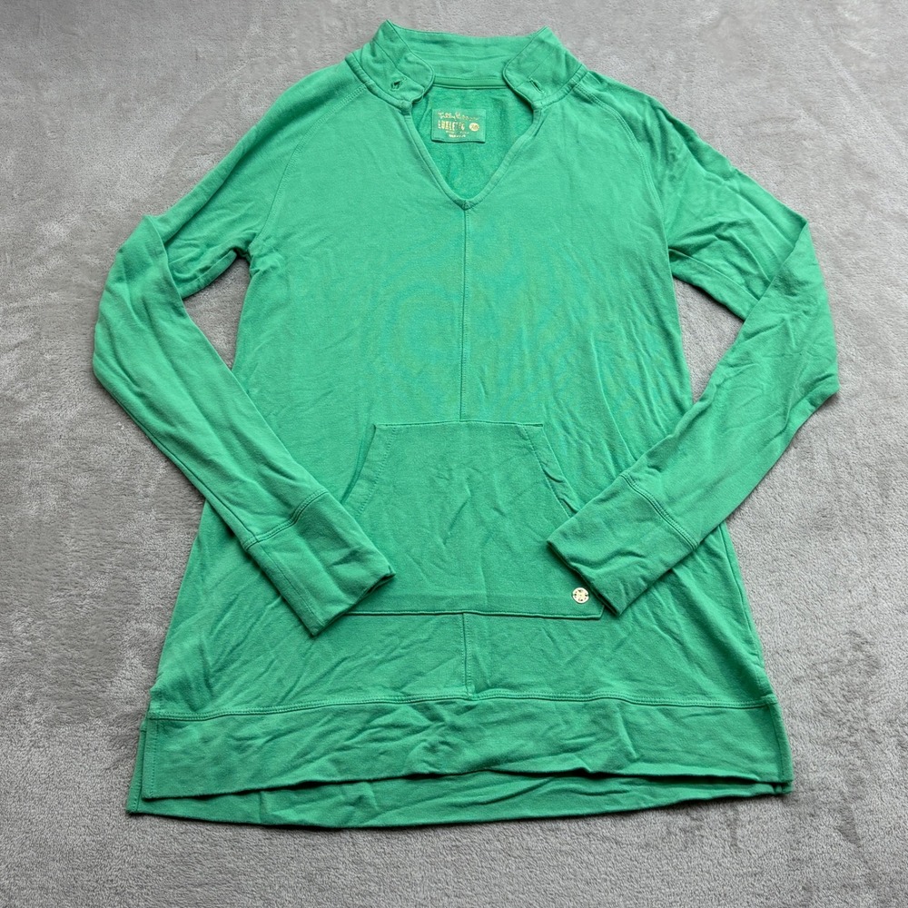 Lilly Pulitzer Luxletic Pullover Women XS Green Preppy Atheisure Resortwear Golf